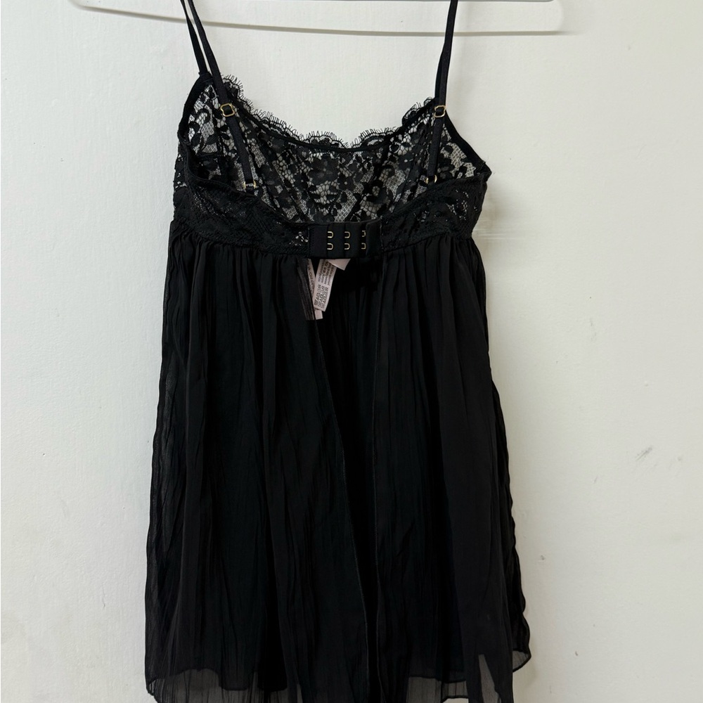 Victoria's Secret Black Lace Belted Dress